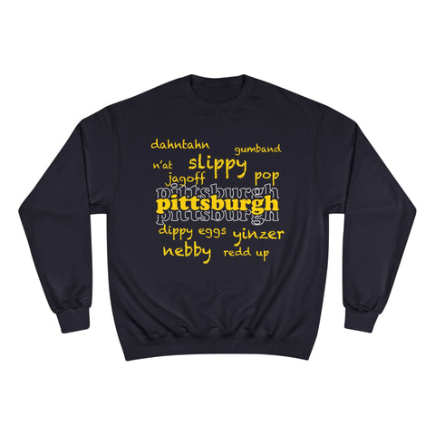 Pittsburgh Crewneck Sweatshirt – Champion Eco Cotton Polyester Blend Pullover Sweatshirt - YinzerShop