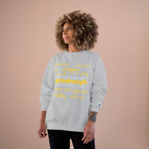 Pittsburgh Crewneck Sweatshirt – Champion Eco Cotton Polyester Blend Pullover Sweatshirt - YinzerShop
