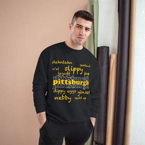 Pittsburgh Crewneck Sweatshirt – Champion Eco Cotton Polyester Blend Pullover Sweatshirt - YinzerShop