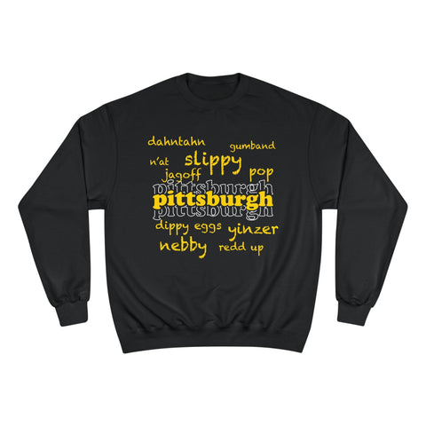 Pittsburgh Crewneck Sweatshirt – Champion Eco Cotton Polyester Blend Pullover Sweatshirt - YinzerShop