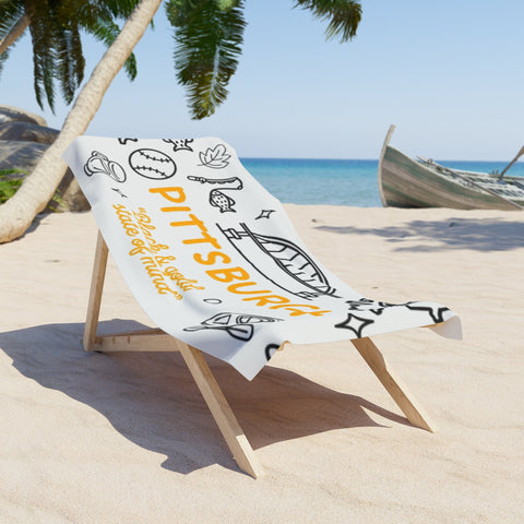 Pittsburgh Doodles Wrap - Beach Towel Home Decor - YinzerShop