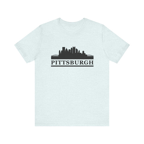 Pittsburgh Downtown Skyline Design T-Shirt - Unisex bella+canvas 3001 T-Shirt - YinzerShop