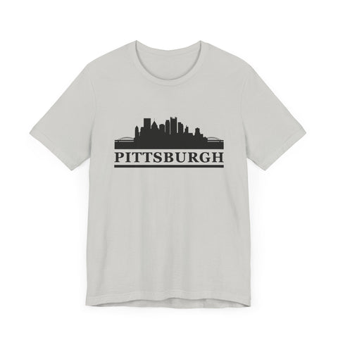 Pittsburgh Downtown Skyline Design T-Shirt - Unisex bella+canvas 3001 T-Shirt - YinzerShop