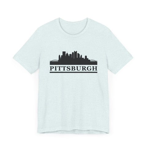 Pittsburgh Downtown Skyline Design T-Shirt - Unisex bella+canvas 3001 T-Shirt - YinzerShop