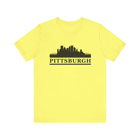 Pittsburgh Downtown Skyline Design T-Shirt - Unisex bella+canvas 3001 T-Shirt - YinzerShop
