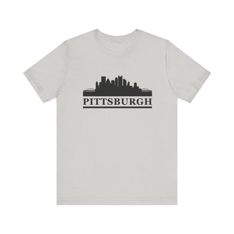 Pittsburgh Downtown Skyline Design T-Shirt - Unisex bella+canvas 3001 T-Shirt - YinzerShop