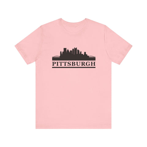Pittsburgh Downtown Skyline Design T-Shirt - Unisex bella+canvas 3001 T-Shirt - YinzerShop