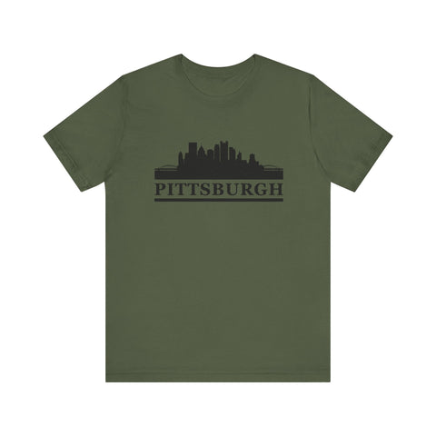 Pittsburgh Downtown Skyline Design T-Shirt - Unisex bella+canvas 3001 T-Shirt - YinzerShop