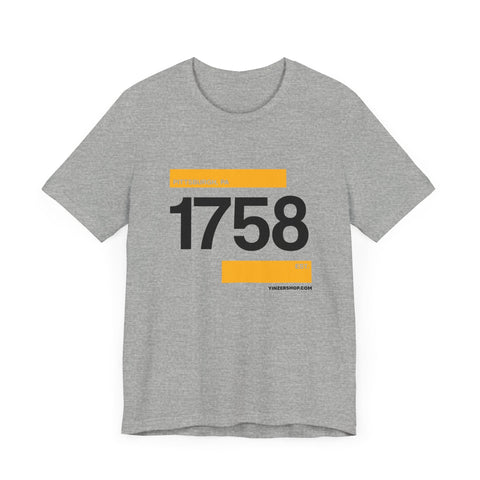 Pittsburgh Established 1758 clean retro - Short sleeve tee T-Shirt - YinzerShop