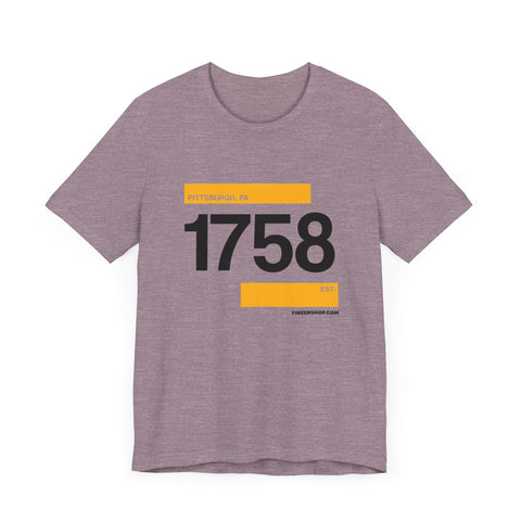 Pittsburgh Established 1758 clean retro - Short sleeve tee T-Shirt - YinzerShop