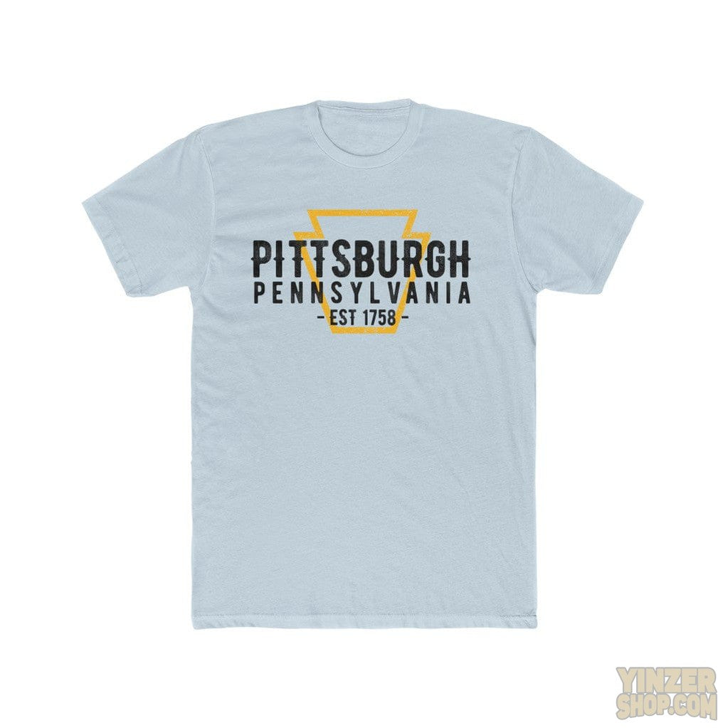 Pittsburgh Established 1758 T-Shirt T-Shirt Printify Solid Light Blue S 