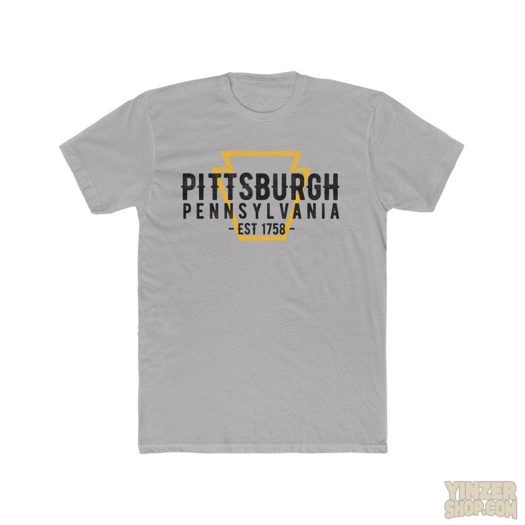 Pittsburgh Established 1758 T-Shirt T-Shirt Printify Solid Light Grey S 