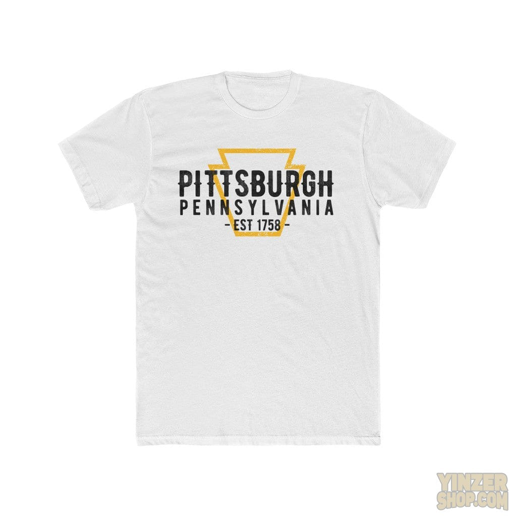 Pittsburgh Established 1758 T-Shirt T-Shirt Printify Solid White S 