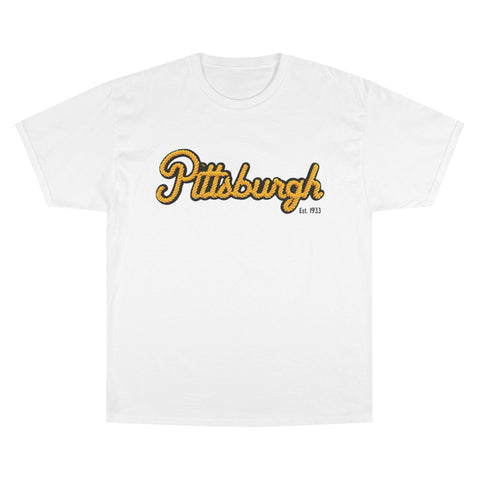 Pittsburgh Faux Embroidery - Champion T-Shirt T-Shirt - YinzerShop