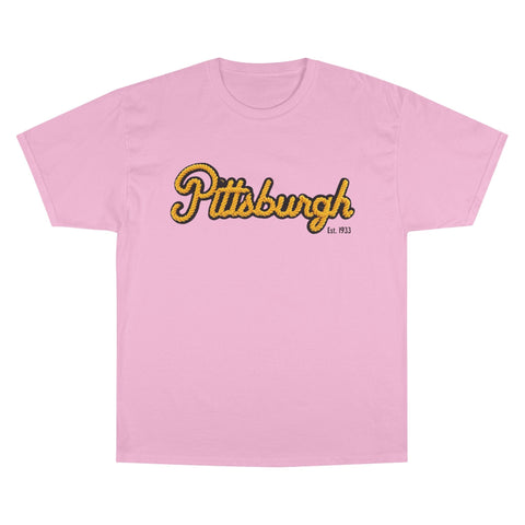 Pittsburgh Faux Embroidery - Champion T-Shirt T-Shirt - YinzerShop