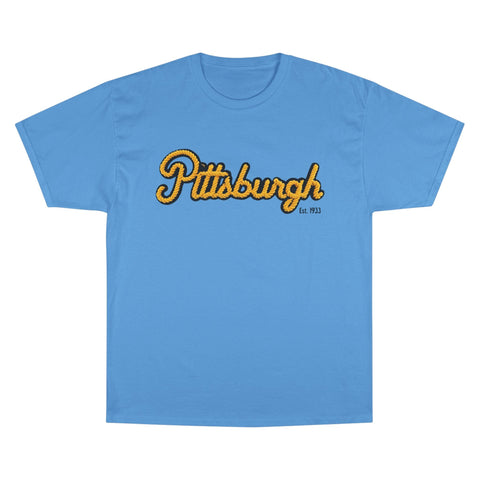 Pittsburgh Faux Embroidery - Champion T-Shirt T-Shirt - YinzerShop