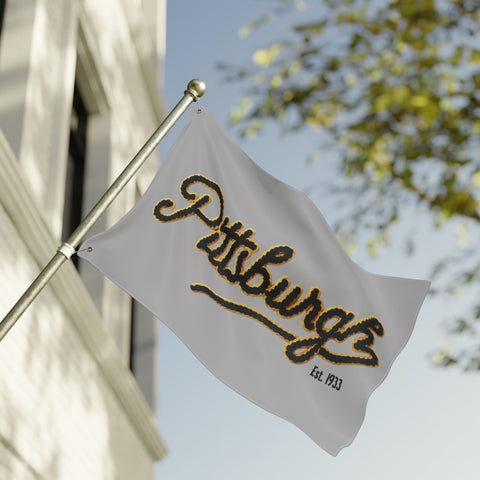 Pittsburgh Faux Embroidery - Double Sided Flag Home Decor - YinzerShop