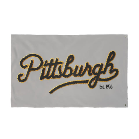 Pittsburgh Faux Embroidery - Double Sided Flag Home Decor - YinzerShop