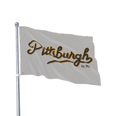 Pittsburgh Faux Embroidery - Double Sided Flag Home Decor - YinzerShop