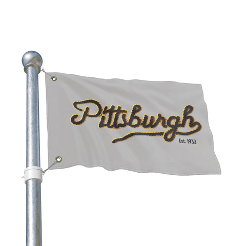 Pittsburgh Faux Embroidery - Double Sided Flag Home Decor - YinzerShop