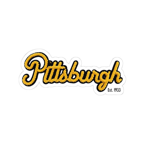 Pittsburgh Faux Embroidery - Kiss-Cut Stickers Paper Products - YinzerShop