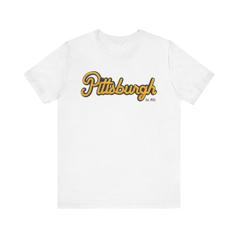 Pittsburgh Faux Embroidery - Short Sleeve T-Shirt T-Shirt - YinzerShop
