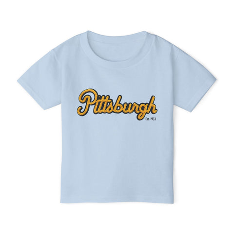 Pittsburgh Faux Embroidery - Toddler T-Shirt Kids Apparel - YinzerShop