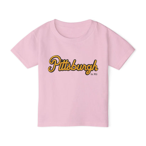 Pittsburgh Faux Embroidery - Toddler T-Shirt Kids Apparel - YinzerShop