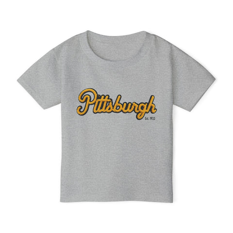 Pittsburgh Faux Embroidery - Toddler T-Shirt Kids Apparel - YinzerShop