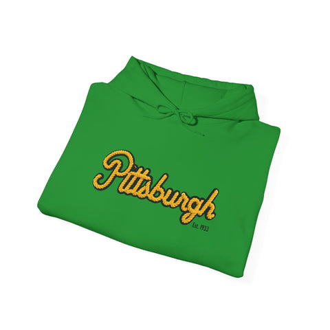 Pittsburgh Faux Embroidery Unisex Heavy Blend™ Hooded Sweatshirt Hoodie - YinzerShop