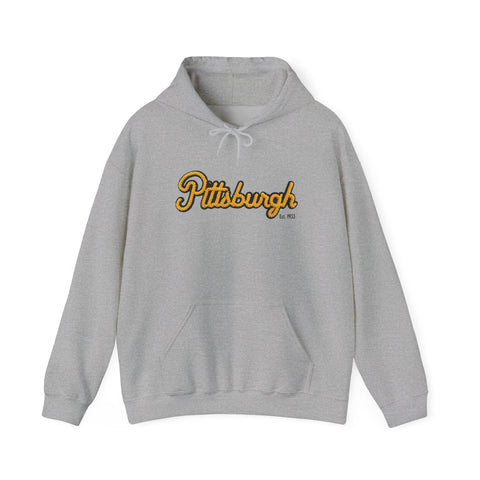Pittsburgh Faux Embroidery Unisex Heavy Blend™ Hooded Sweatshirt Hoodie - YinzerShop