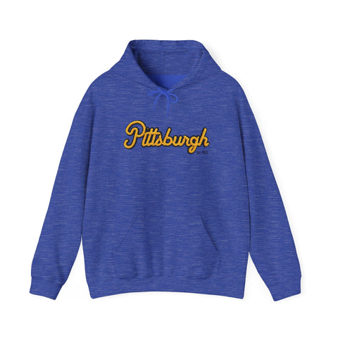 Pittsburgh Faux Embroidery Unisex Heavy Blend™ Hooded Sweatshirt Hoodie - YinzerShop