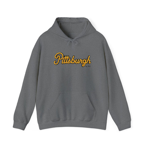 Pittsburgh Faux Embroidery Unisex Heavy Blend™ Hooded Sweatshirt Hoodie - YinzerShop