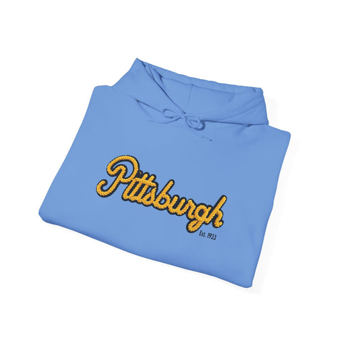 Pittsburgh Faux Embroidery Unisex Heavy Blend™ Hooded Sweatshirt Hoodie - YinzerShop