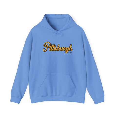 Pittsburgh Faux Embroidery Unisex Heavy Blend™ Hooded Sweatshirt Hoodie - YinzerShop