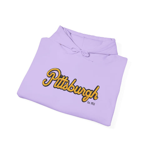 Pittsburgh Faux Embroidery Unisex Heavy Blend™ Hooded Sweatshirt Hoodie - YinzerShop