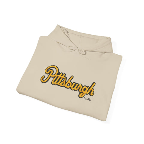 Pittsburgh Faux Embroidery Unisex Heavy Blend™ Hooded Sweatshirt Hoodie - YinzerShop