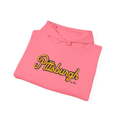 Pittsburgh Faux Embroidery Unisex Heavy Blend™ Hooded Sweatshirt Hoodie - YinzerShop