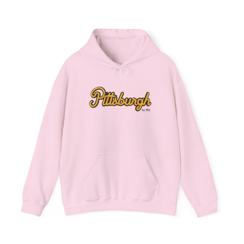 Pittsburgh Faux Embroidery Unisex Heavy Blend™ Hooded Sweatshirt Hoodie - YinzerShop