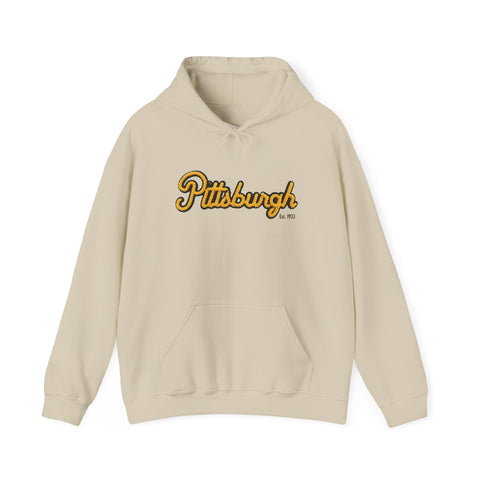 Pittsburgh Faux Embroidery Unisex Heavy Blend™ Hooded Sweatshirt Hoodie - YinzerShop