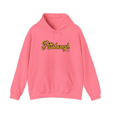 Pittsburgh Faux Embroidery Unisex Heavy Blend™ Hooded Sweatshirt Hoodie - YinzerShop