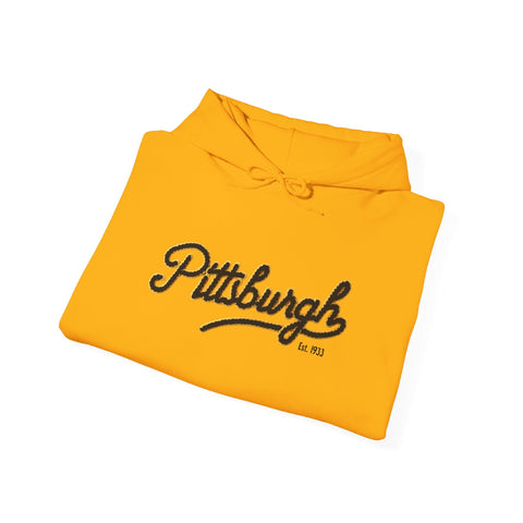 Pittsburgh Faux Embroidery Unisex Heavy Blend™ Hooded Sweatshirt Hoodie - YinzerShop