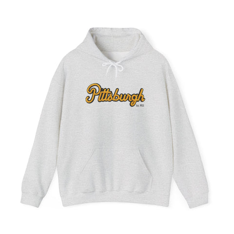 Pittsburgh Faux Embroidery Unisex Heavy Blend™ Hooded Sweatshirt Hoodie - YinzerShop