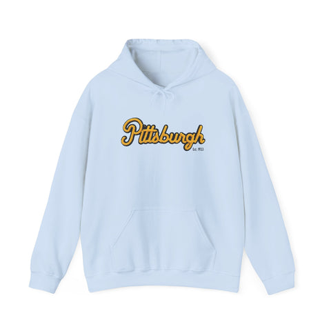 Pittsburgh Faux Embroidery Unisex Heavy Blend™ Hooded Sweatshirt Hoodie - YinzerShop