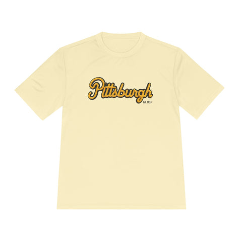 Pittsburgh Faux Embroidery Unisex Moisture Wicking Tee T-Shirt - YinzerShop