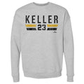 Pittsburgh Font Sweatshirt Mitch Keller Crewneck Long Sleeve Cotton Polyester Blend Men's Crewneck Sweatshirt - YinzerShop