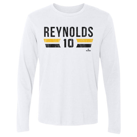 Pittsburgh Font T-Shirt - Bryan Reynolds Long Sleeve Cotton Crewneck Tee Men's Long Sleeve T-Shirt - YinzerShop