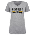 Pittsburgh Font T-Shirt - Bryan Reynolds V-Neck Cotton Tee | Heather Color Women's V-Neck T-Shirt - YinzerShop