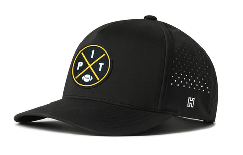 Pittsburgh Football Hat - Adjustable Snapback Closure | Black and Gold Mid Crown Cap | Haka Hat Performance - YinzerShop