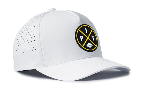 Pittsburgh Football Hat - Adjustable Snapback Closure | Black and Gold Mid Crown Cap | Haka Hat Performance - YinzerShop